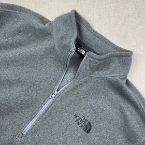The North Face Gray Quarter Zip Fleece Pullover Gorpcore Hiking Outdoors XL